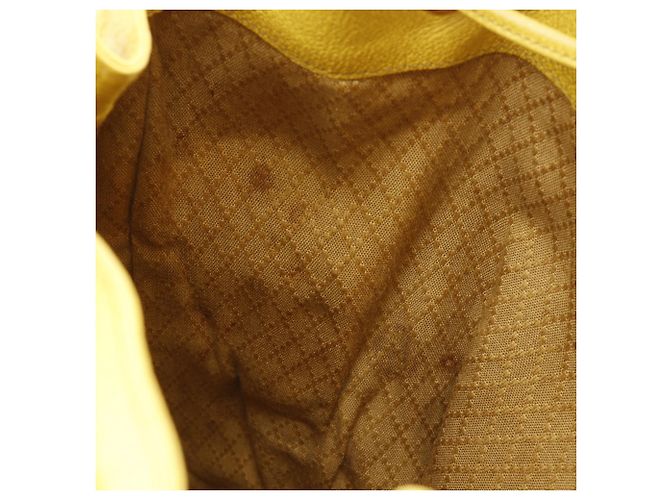 Borsa a tracolla Gucci in camoscio e pelle gialla Giallo - vista 7