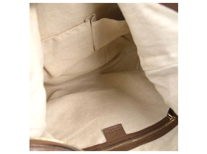 Gucci Soho Chain Hobo Leather Medium Castaño - vista 3
