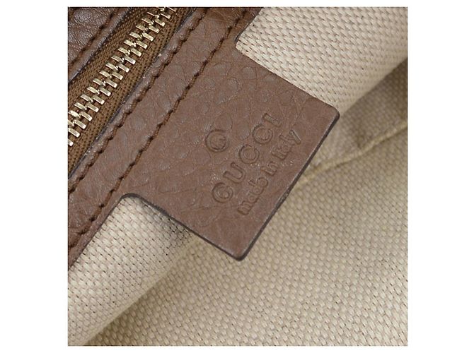 Gucci Soho Chain Hobo Leather Medium Castaño - vista 4