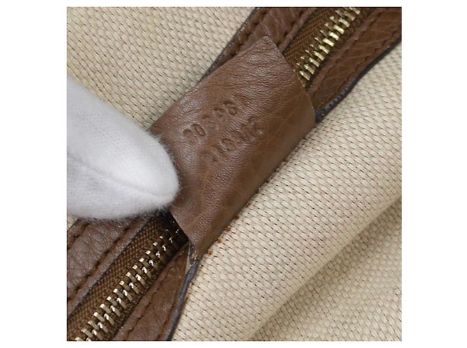 Gucci Soho Chain Hobo Leather Medium Castaño - vista 5