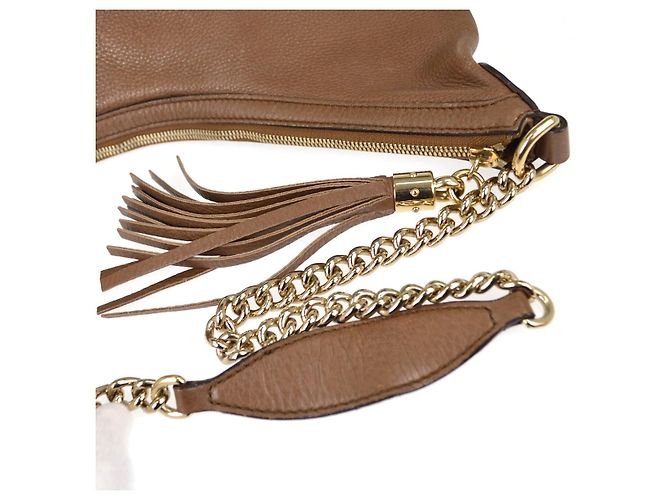 Gucci Soho Chain Hobo Leather Medium Castaño - vista 6