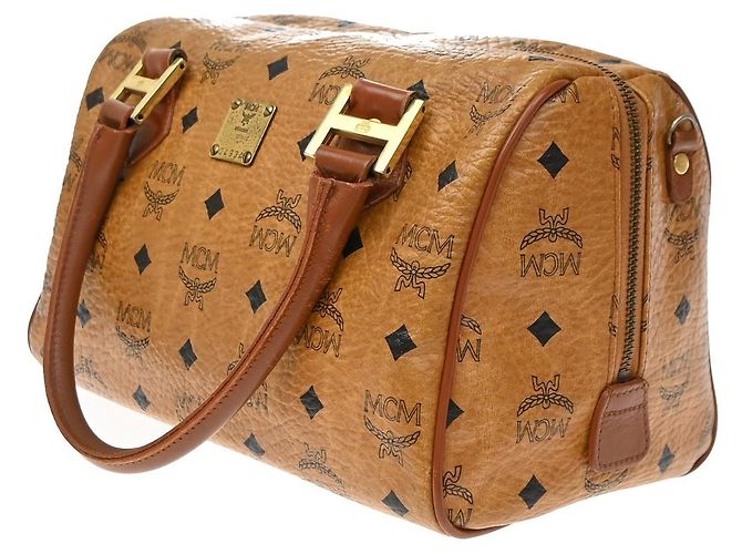 MCM Visetos logogramme Leather Castaño - vista 3