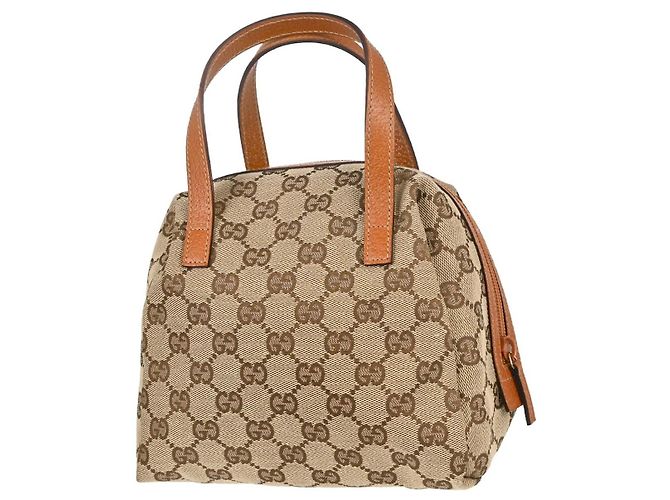 Gucci Zip Around Bowling GG Canvas Mini Beige - vista 2