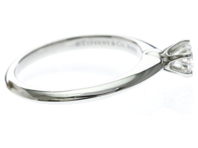 Tiffany & Co. Tiffany Setting Solitaire Platine avec Diamant RBC Argenté - vue 4