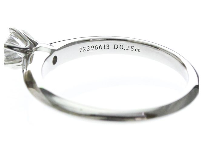 Tiffany & Co. Tiffany Setting Solitaire Platine avec Diamant RBC Argenté - vue 6