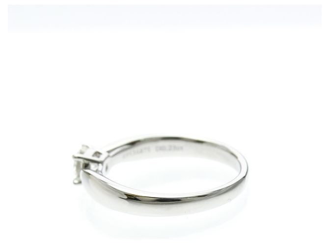 Tiffany & Co. Harmony Solitaire Platine et Diamants Pavés avec Diamant RBC G/VS1 0.23CT Argenté - vue 3