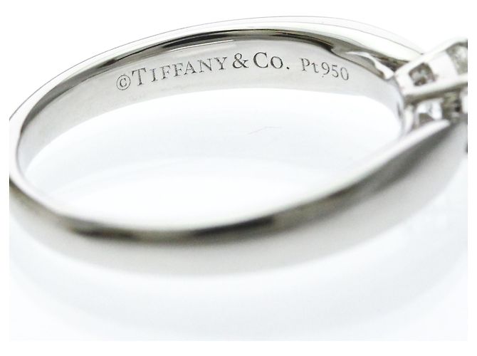 Tiffany & Co. Harmony Solitaire Platine et Diamants Pavés avec Diamant RBC G/VS1 0.23CT Argenté - vue 7