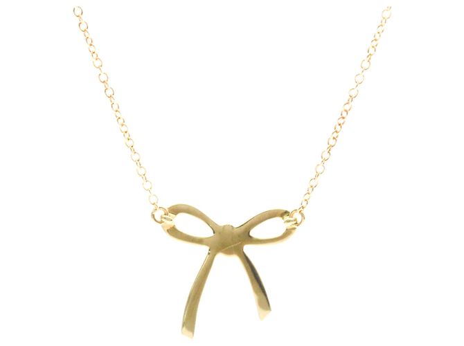 Tiffany & Co. Schleifen-Anhänger 18K Gelbgold Mini Golden - Ansicht 3