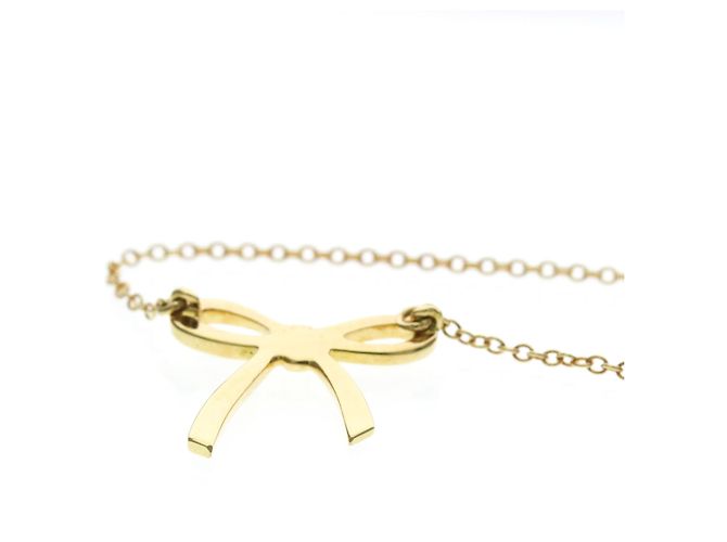 Tiffany & Co. Schleifen-Anhänger 18K Gelbgold Mini Golden - Ansicht 6