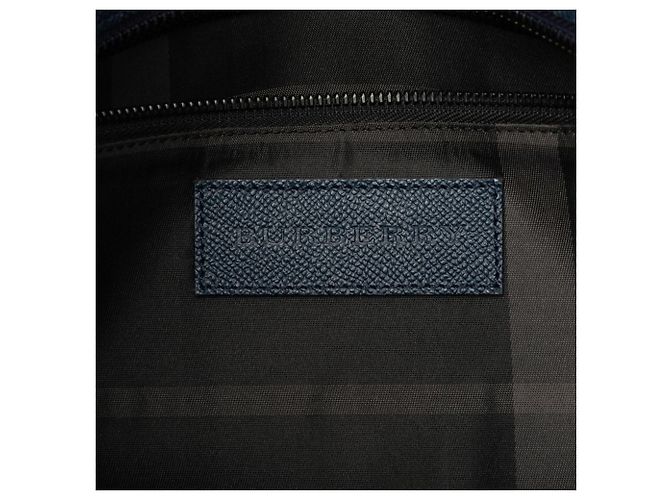 Pasta Burberry de grande capacidade em couro azul marinho - vista 5