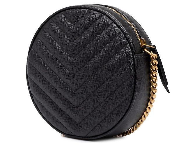 Autre Marque Saint Laurent Schultertasche aus schwarzem Leder - Ansicht 2