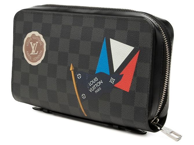 Cartera Larga Louis Vuitton Damier Graphite Zippy XL Negro - vista 2