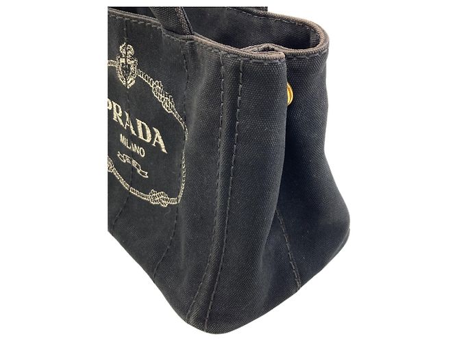 Borsa 2-Way Prada Canapa Mini Nero - vista 12