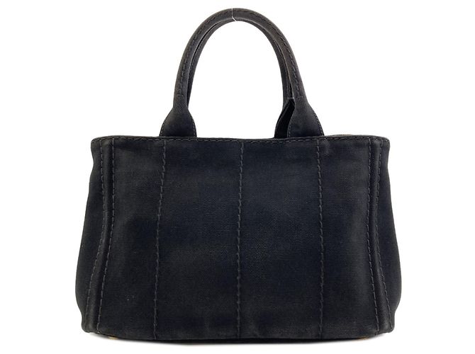 Borsa 2-Way Prada Canapa Mini Nero - vista 2