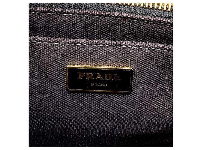 Borsa 2-Way Prada Canapa Mini Nero - vista 6