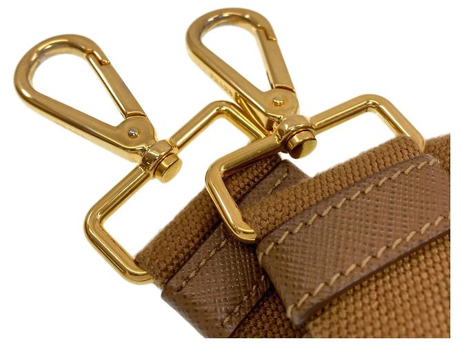 Prada 1BG439 Canapa Mini 2-Way Handtasche Braun - Ansicht 14