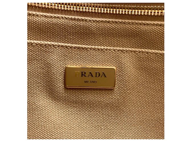 Prada 1BG439 Canapa Mini 2-Way Handtasche Braun - Ansicht 6