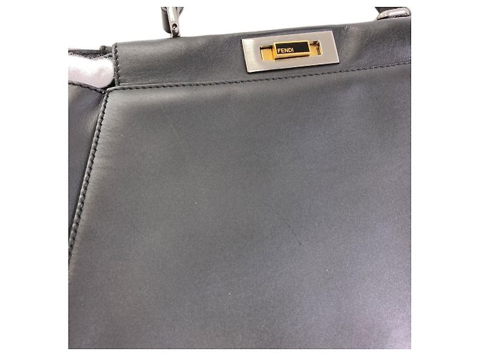 Borsa Tote 2-Way Fendi Peekaboo Nero - vista 10