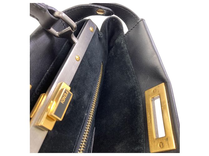 Borsa Tote 2-Way Fendi Peekaboo Nero - vista 8