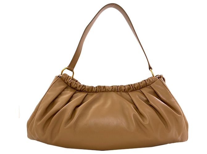 Bolso de hombro Miu Miu Logo Castaño - vista 2