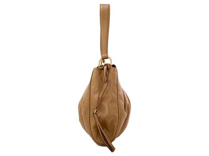 Bolso de hombro Miu Miu Logo Castaño - vista 3