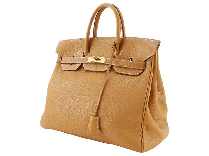 Hermès Hermes Kelly Brown Fjord con Gold Hardware 32 Beige - vista 2