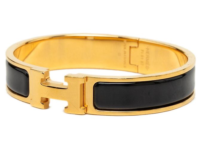 Hermès Pulsera de Dijes Hermes Clic H PM Negro Dorado - vista 2