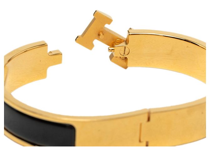 Hermès Pulsera de Dijes Hermes Clic H PM Negro Dorado - vista 4