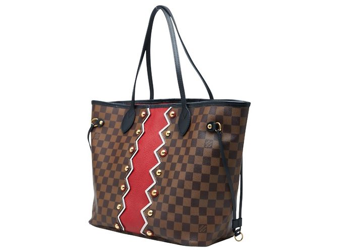 Bolso Tote Louis Vuitton Damier Karakoram Neverfull MM Castaño - vista 2