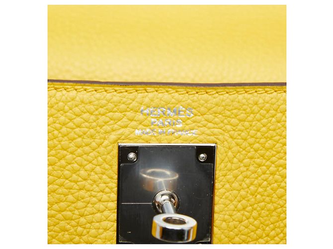 Hermès Borsa Hermes Kelly 32 in Giallo - vista 12