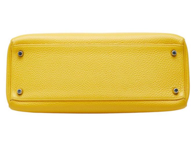 Hermès Borsa Hermes Kelly 32 in Giallo - vista 3