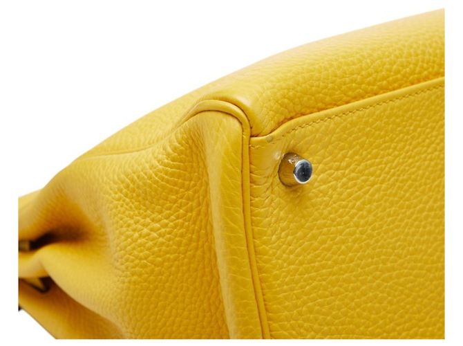 Hermès Borsa Hermes Kelly 32 in Giallo - vista 7