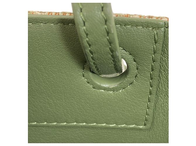 Borsa Tote Loewe Anagram Jacquard Verde - vista 8