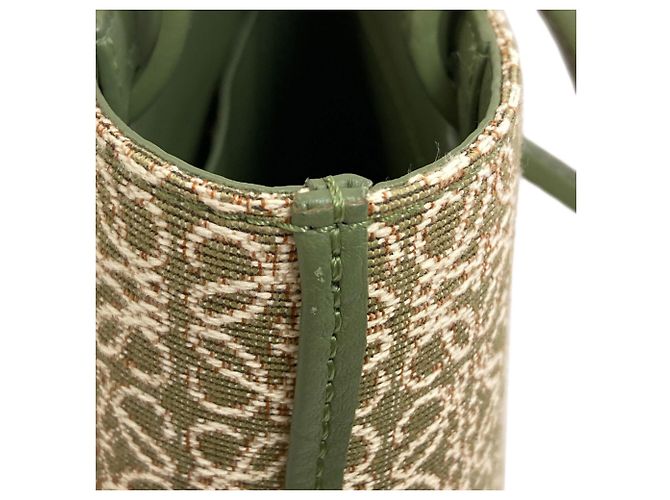 Borsa Tote Loewe Anagram Jacquard Verde - vista 9