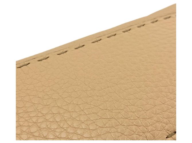 Borsa 2-Way Fendi Peekaboo Essentially Selleria Beige - vista 11