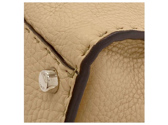 Borsa 2-Way Fendi Peekaboo Essentially Selleria Beige - vista 13