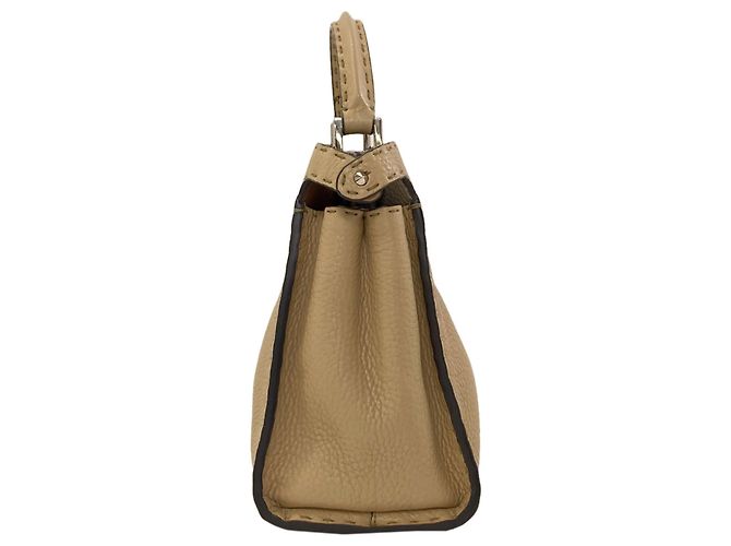 Borsa 2-Way Fendi Peekaboo Essentially Selleria Beige - vista 3