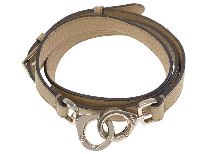 Borsa 2-Way Fendi Peekaboo Essentially Selleria Beige - vista 7