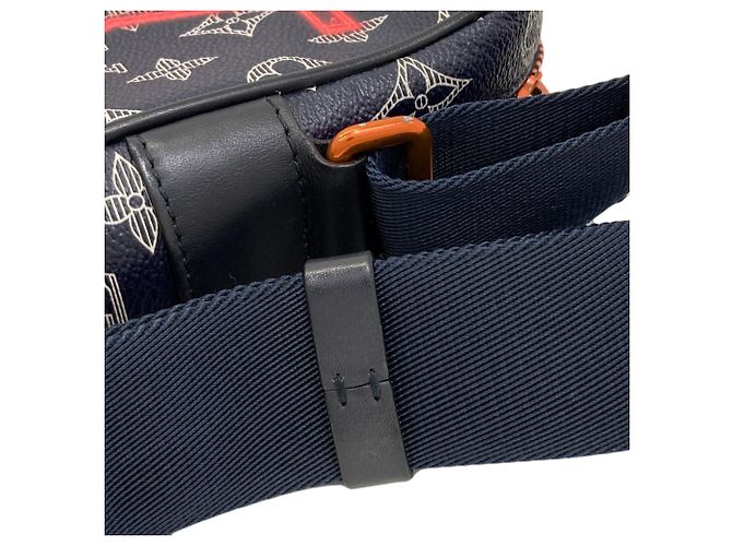 Borsa a tracolla Louis Vuitton Danube PM Upside Down Blu Monogramma - vista 13