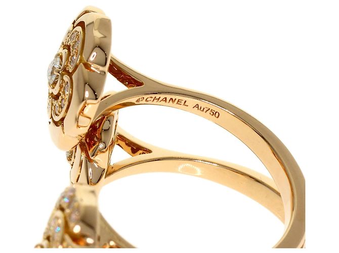 Anello Chanel Camellia Double Open Diamond D'oro - vista 7