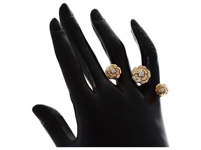 Anello Chanel Camellia Double Open Diamond D'oro - vista 9
