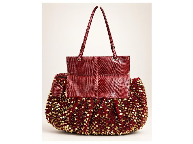 Fendi ‘To You’ Mala Conversível Píton Borgonha - vista 3