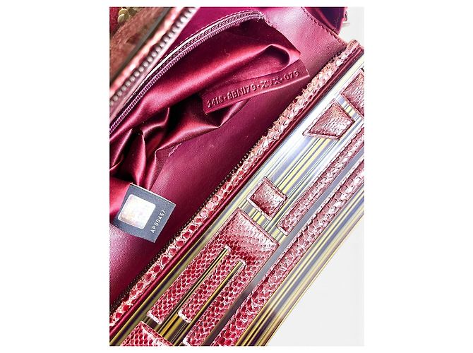 Fendi ‘To You’ Mala Conversível Píton Borgonha - vista 8