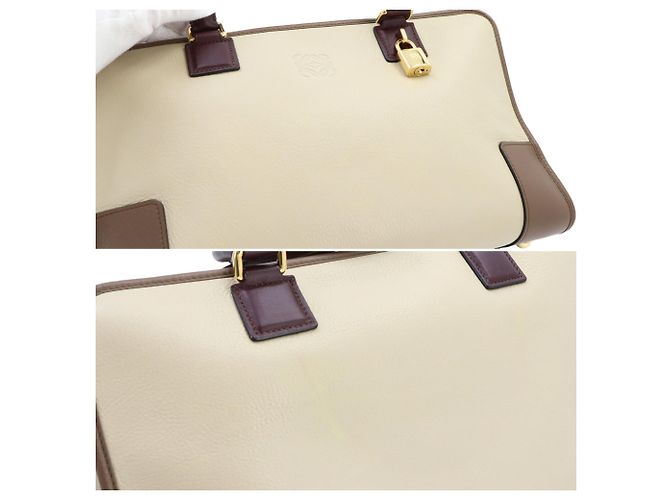 Loewe Amazona 36 Handtasche Braun Beige Bordeaux - Ansicht 9