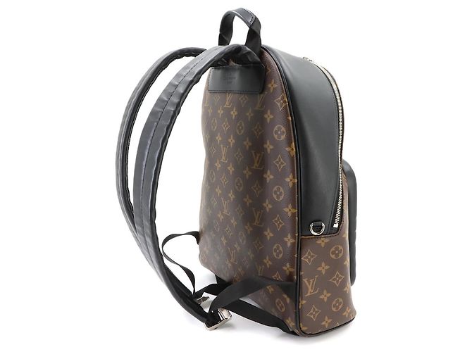 Zaino Louis Vuitton Monogram Macassar Josh NV Marrone Nero Monogramma - vista 3