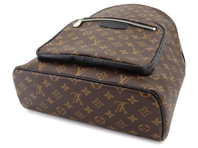 Zaino Louis Vuitton Monogram Macassar Josh NV Marrone Nero Monogramma - vista 4