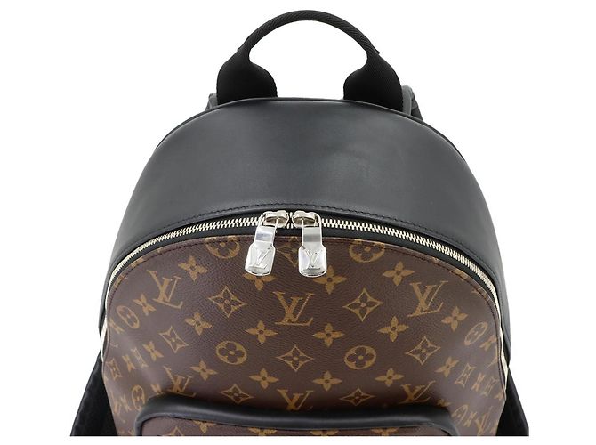 Zaino Louis Vuitton Monogram Macassar Josh NV Marrone Nero Monogramma - vista 7