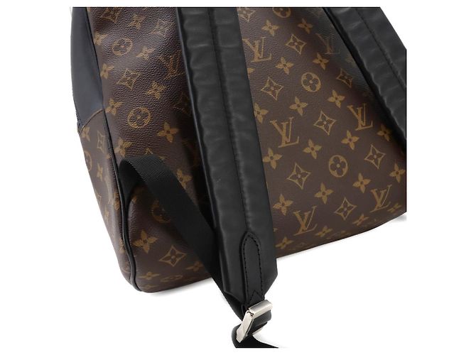 Zaino Louis Vuitton Monogram Macassar Josh NV Marrone Nero Monogramma - vista 9