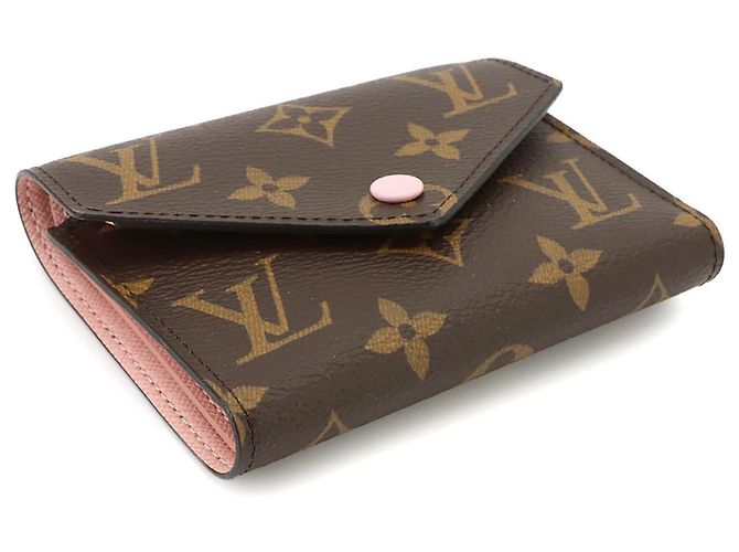 Louis Vuitton Monogram Portefeuille Victorine Tri-fold Wallet Rosa Monogramma - vista 4