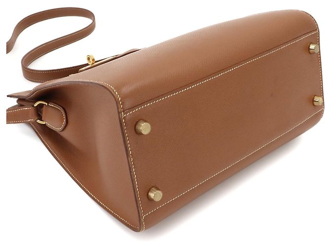 Hermès Hermes Kelly Sport MM Schultertasche Braun Golden - Ansicht 5